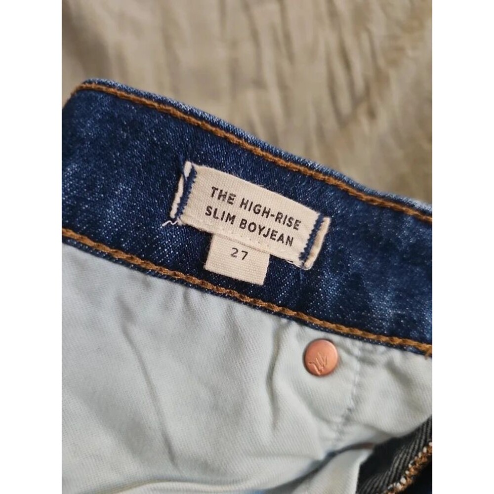 Madewell High Rise Slim Boy Jean 27 - Picture 4 of 7